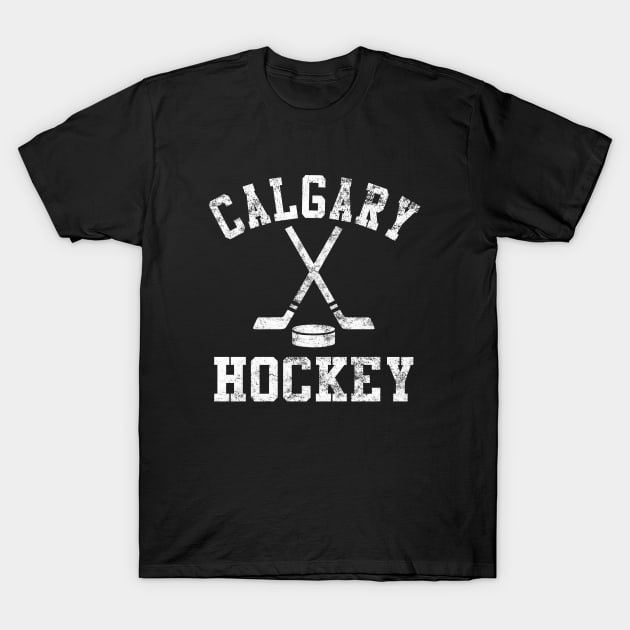 Vintage Calgary Hockey T-Shirt by tropicalteesshop